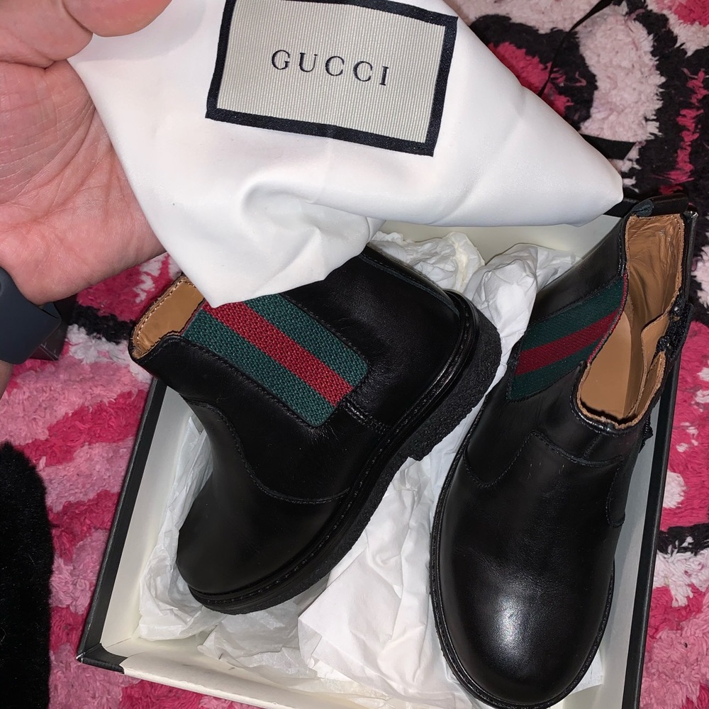 Authentic Boys Gucci ankle boots.